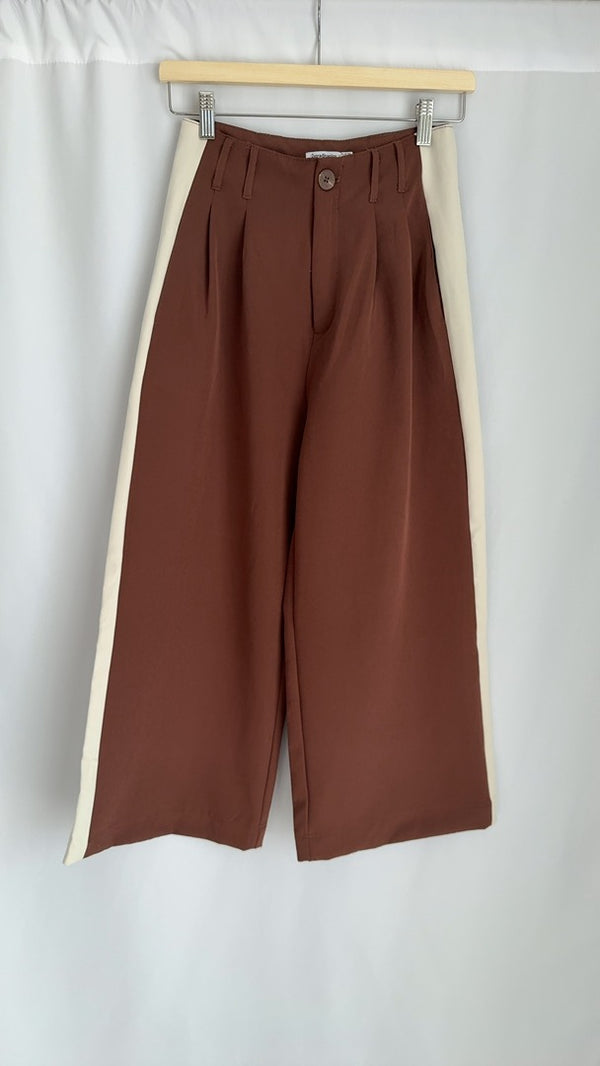 Pantalon large Stradivarius - 34 - Marron -