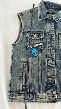 Gilet en jean Mango - Xxs - Bleu