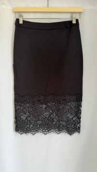 Jupe mi-longue Zara - S - Noir - dentelle