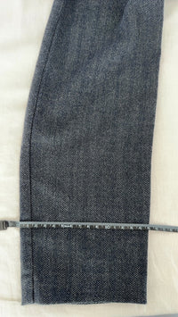 Pantalon Ajusté Zara - M - Gris Et Marine -