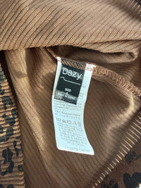 T-shirt Dazy - S - Marron - Imprimé Léopard
