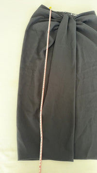 Jupe midi à nœud Zara - S - Noir -