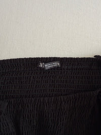Blouse smockée Zara - L - Noir -