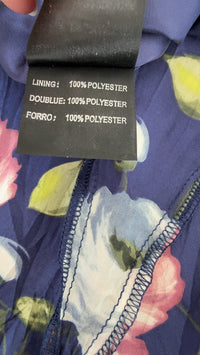 Robe midi Infinitif en soie - Fr 44 - Bleu - Fleurs