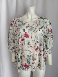 Top Armand Thiery - L - Crème imprimé fleuri -
