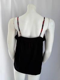 Top à bretelles Camaïeu - M - Noir - Floral