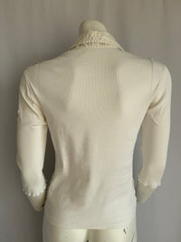 Blouse Marc Cain côtelée - M - Blanc