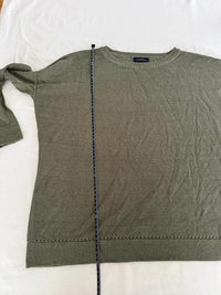 Pull léger Caroll - Xs - Kaki - maille lin et coton