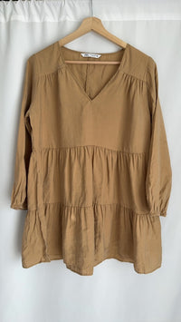 Robe courte Zara - L - Marron clair