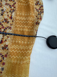 Blouse Camaïeu - L - Moutarde - Motif Floral et Glands
