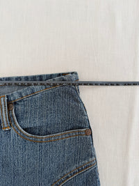 Jupe milongue bleue 42 fendue style denim