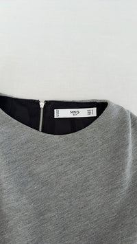 Robe midi Mango - M - Gris -