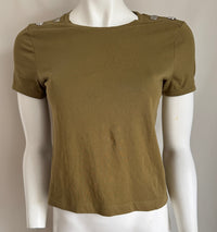 T-shirt À Boutons Zara - M - Kaki -