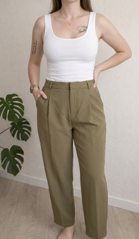 Pantalon Zara - M - Kaki -