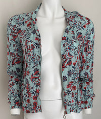 Veste Chemise Cache Cache - M - Bleu Clair - Fleurs