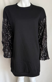 Robe D'hiver Sans Marque - 40 - Noir - Manches Paillettes