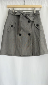 Jupe courte Zara - Xs - Gris - à carreaux