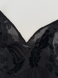 Haut débardeur Vila - M - Noir - dentelle velours