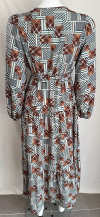 Robe longue Shein - M - Marron/bleu clair -