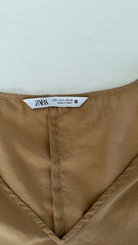 Robe courte Zara - L - Marron clair