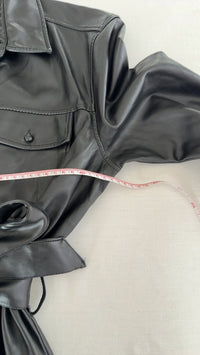 Robe chemise similicuir H&m - S - Noir