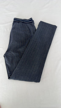 Pantalon Ajusté Zara - M - Gris Et Marine -