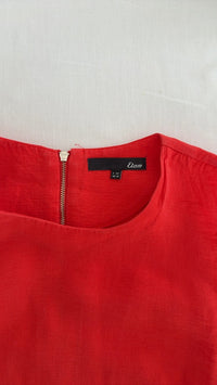 Robe Etam - 42 - Rouge - à volants sans manches