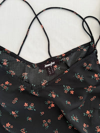 Blouse Jennyfer - S - Noir - Fleurs épaules dénudées
