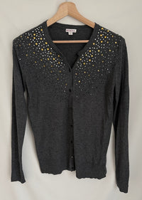 Gilet Merona - L - Gris à strass -