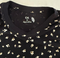 T-shirt C&a - M - Noir - À Fleurs
