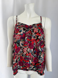 Top à bretelles Camaïeu - M - Noir - Floral