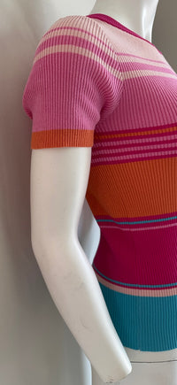 T-shirt - S - Fuchsia, orange, bleu et rose