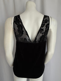 Haut débardeur Vila - M - Noir - dentelle velours