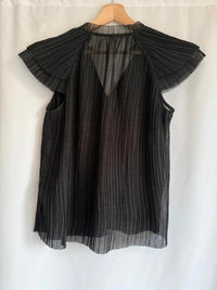Blouse plissée Mango - M - Noir -