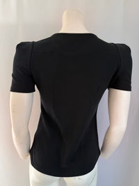 T-shirt Zara Basic - S - Noir - Épaules Structurées