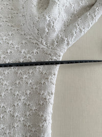 Gilet Lanamoden - M - Blanc - maille ajourée