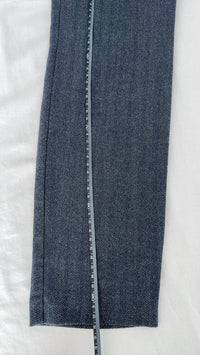 Pantalon Ajusté Zara - M - Gris Et Marine -