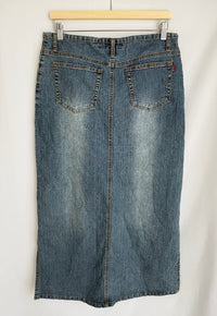 Jupe milongue bleue 42 fendue style denim