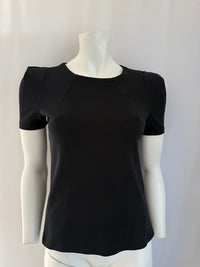 T-shirt Zara Basic - S - Noir - Épaules Structurées