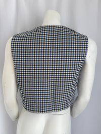 Top Court Zara - M - Bleu - Vichy