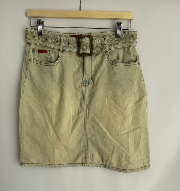 Jupe en jean Kor Jeans - L - bleu jaune -