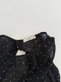 Top sans manches Mango - M - Noir - à pois