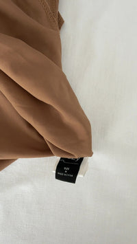 Robe longue plissée Dazy - M - Marron