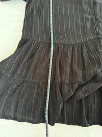 Blouse Promod - M - Noir à rayures dorées