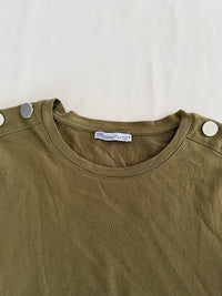 T-shirt À Boutons Zara - M - Kaki -