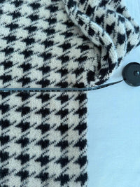 Pull col V Cache Cache - M - Beige et Noir