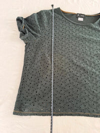 Top broderie anglaise R essentiel - 42 - vert