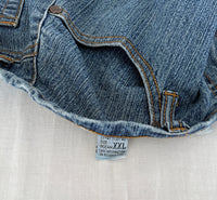 Jupe milongue bleue 42 fendue style denim