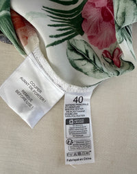 Robe Longue U Collection - 40 - Blanc Et Vert -