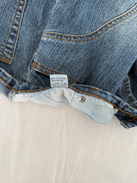 Jupe milongue bleue 42 fendue style denim